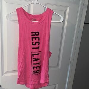 Pink Sleeveless Graphic Top